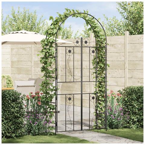 Arco da Giardino Tinta unita Nero 115 x 37 x 226 cm - Foto 2
