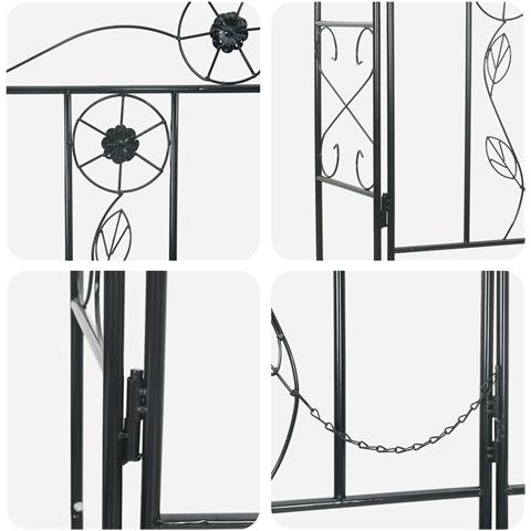 Arco da Giardino Tinta unita Nero 115 x 37 x 226 cm - Foto 9