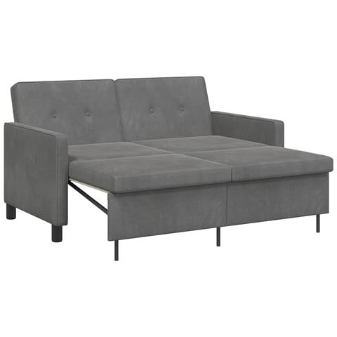 Divano letto Grigio Scuro Tessuto - Foto 1