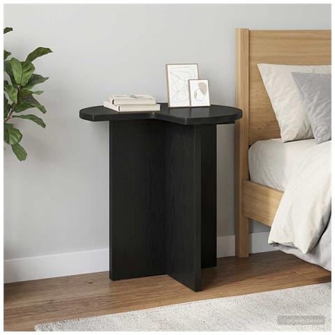 Tavolo laterale 2 pcs Rovere Nero Ø 39 x 38 cm - Foto 2