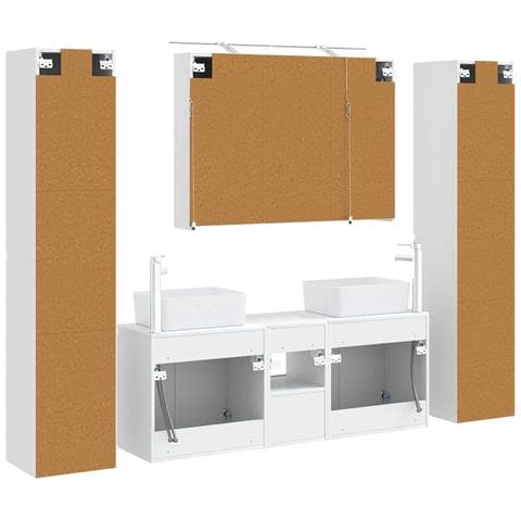 Set di mobili per il bagno 6 pcs Bianco - Foto 9