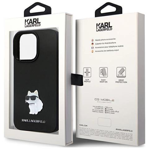 Custodia Karl Lagerfeld Silicone C Metal Pin Per Iphone 14 Pro - Foto - Foto 1