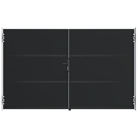 Cancello NALI in acciaio nero opaco, altezza 180 cm, 3 m. - Foto 2