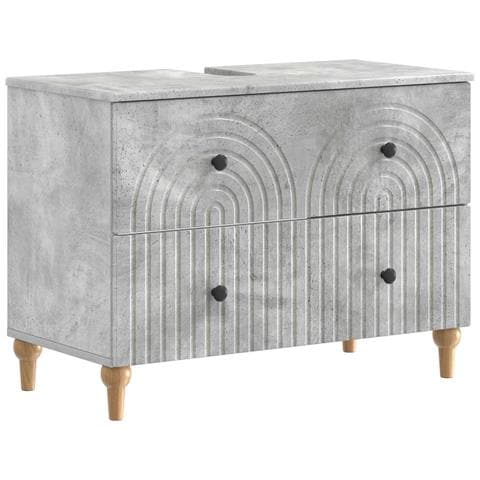 Set di armadietti da bagno in 3 pezzi ALKMAAR Grigio Cemento - Foto 2
