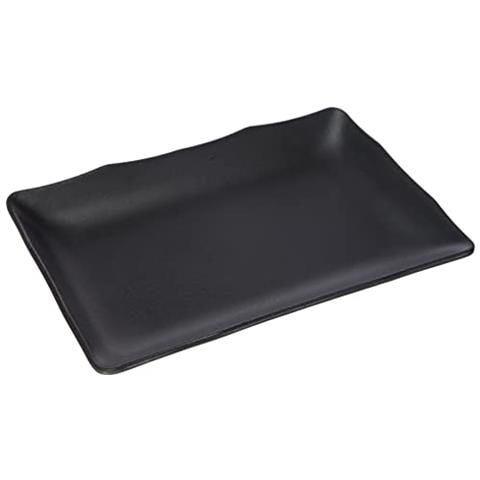 63374 - Piatto da portata rettangolare in melamina 25x17x3 cm - Nero - Foto 1