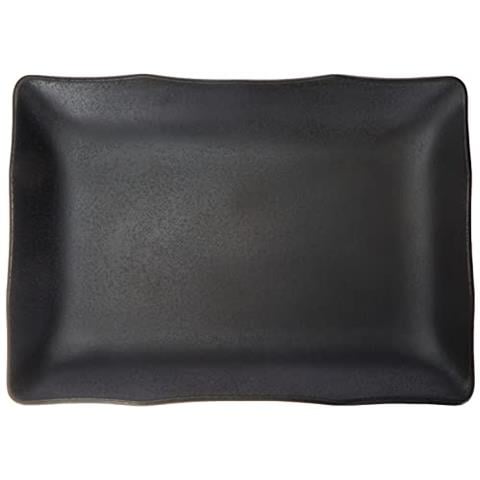 63374 - Piatto da portata rettangolare in melamina 25x17x3 cm - Nero - Foto 3