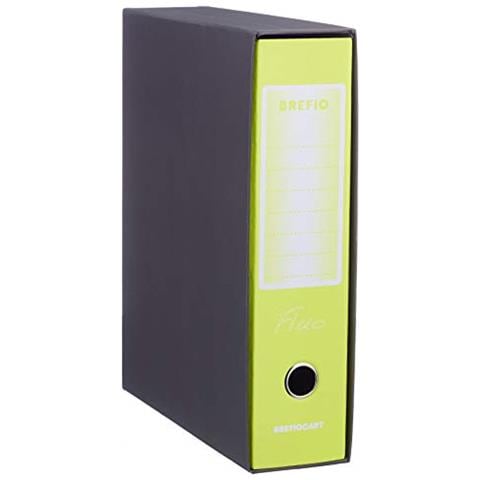 Registratore protocollo dorso 8 cm formato utile 23 x 33 cm colore Giallo fluo confezione da 12 pezzi - Foto 1