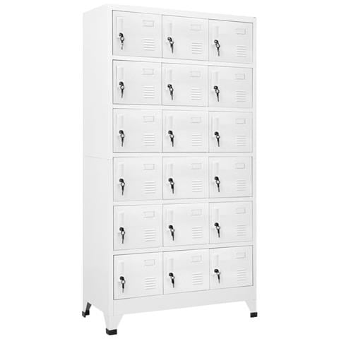 Armadietto A 18 Scomparti In Metallo 90x40x180 Cm - Foto 1