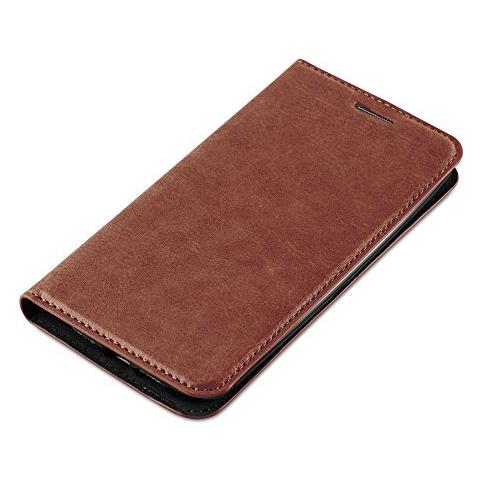Custodia Compatibile Con Lg G2 In Marrone Cappuccino - Coperchio Protettiva Con Chiusura Magnetica, Funzione Stand E Tasca Per Le Carte - Foto 2