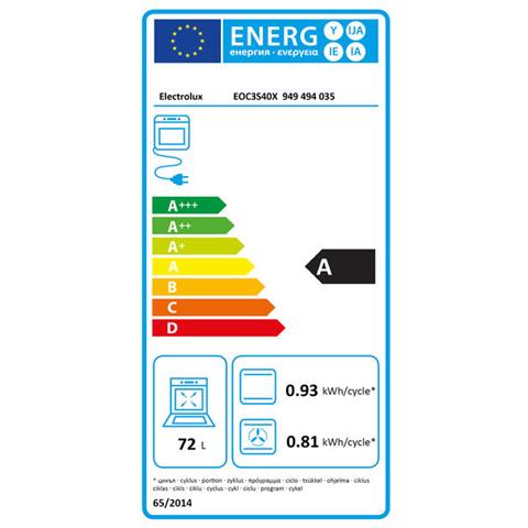 ELECTROLUX - Forno Elettrico da Incasso EOC3S40X Capacità 72 L  Multifunzione Ventilato Cottura Vapore Potenza 2790 W - ePRICE