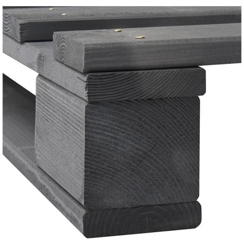 Lettino Prendisole in Legno Massello Acacia Grigio Slavato - Foto 6
