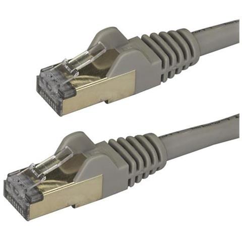 Cavo di Rete Ethernet Cat6a - Cavo Schermato STP da 50cm - Cavo RJ45 Antigroviglio - Grigio - Foto 1