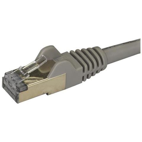 Cavo di Rete Ethernet Cat6a - Cavo Schermato STP da 50cm - Cavo RJ45 Antigroviglio - Grigio - Foto 3