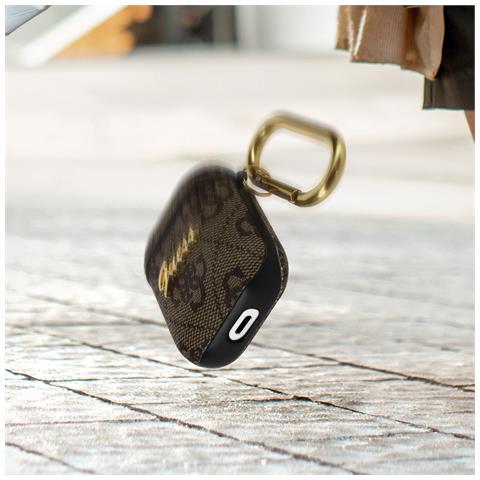 Cover Rigida Per Airpods Con Logo In Rilievo, Marrone - Foto 12