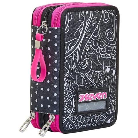 Astuccio Astuccio 3 Zip Jet Black Nd Scelta= p Jet Black 30 - Foto 1