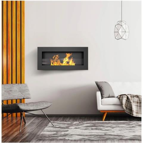 Camino Bioetanolo Parete Delta Tüv Destro Pietre Decorative Con Vetro Set - Foto 9