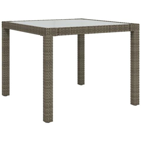 Set da Pranzo per Esterni 3 pz con Cuscini in Polyrattan Grigio - Foto 2