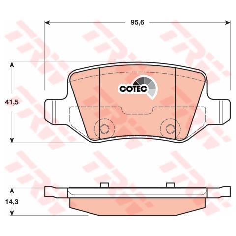 Pattini Freno Mercedes A-class (w169) A 180 (169 Gdb1481 - Foto 1