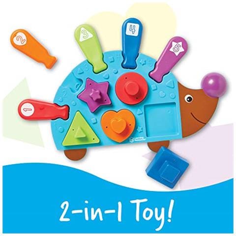 Spike The Fine Motor Hedgehog Puzzle Playmate - 11 Pezzi, Dai 18+ Mesi Gioco Per La Motricità Fine, Riconoscimento Di Colori E Forme Montessori Toys Per Bambini - Foto 3