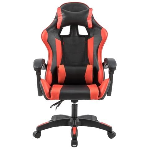 Sedia Da Scrivania Massante Per Videogiocatori Neri E Rosso Ezio - Foto 1