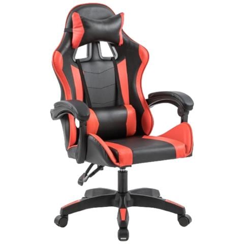 Sedia Da Scrivania Massante Per Videogiocatori Neri E Rosso Ezio - Foto 5