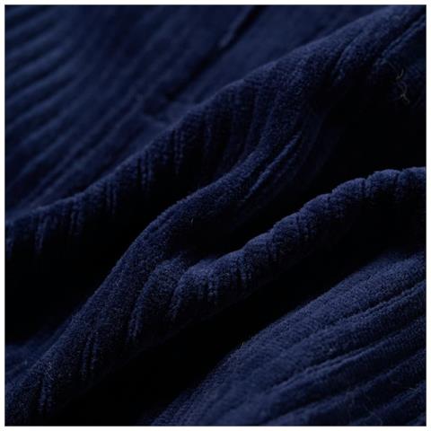 Abito Scamiciato Da Bambina Velluto A Coste Blu Marino 140 - Foto 7