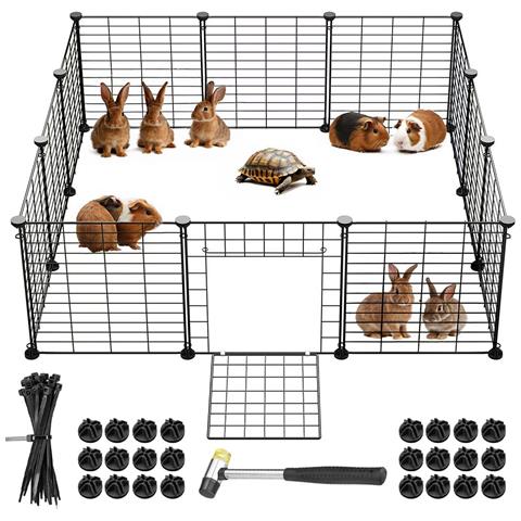 Recinto Animali Di Piccola Taglia Con Porta Apribile Per Criceti Conigli 12 Pz - Foto 1