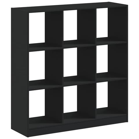 Libreria Nera 102x32x108 Cm In Legno Multistrato - Foto 2