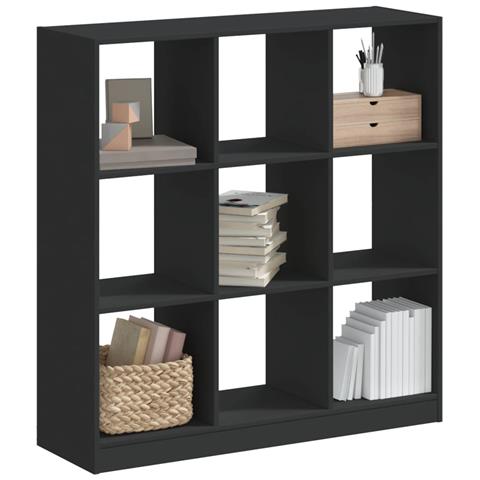 Libreria Nera 102x32x108 Cm In Legno Multistrato - Foto 1