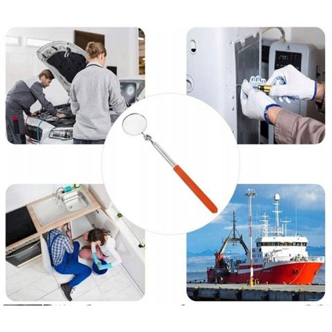 Specchietto Ispezione Telescopico Allungabile Orientabile Officina Da 28-44 Cm - Foto 2