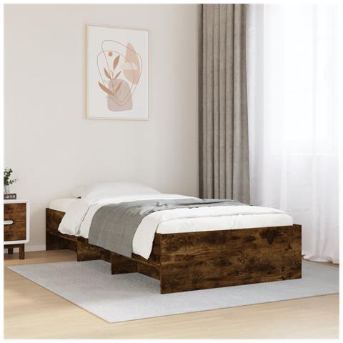 Giroletto Senza Materasso Rovere Fumo 100x200 Cm In Truciolato - Foto 1