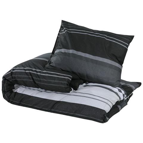 Set Copripiumino Nero E Bianco 260x220 Cm In Cotone - Foto 3