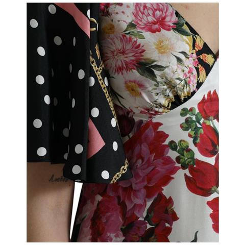 Abito Abito In Twill Di Seta Con Stampa Floreale Multicolor - It40-s - Foto 5