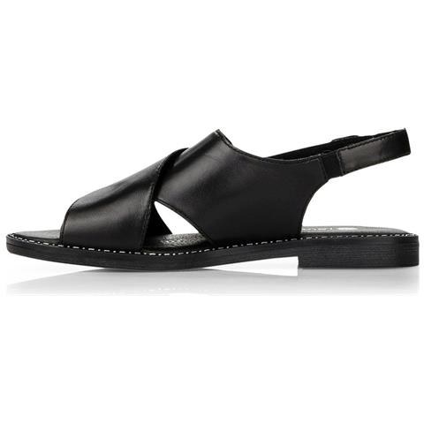 Black Casual Open Sandals Sandali Pelle Scarpe Donna Nero Eu 37, D3650-01 - Foto 3