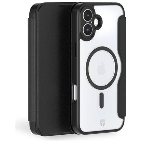 Custodia Protettiva Per Iphone 16 Folio Rinforzata Magsafe, Nero - Foto 1