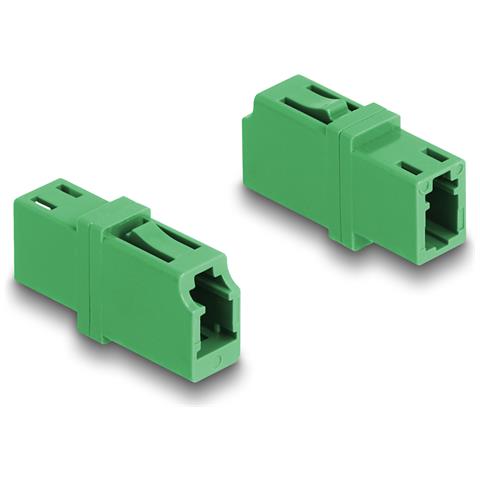Accoppiatore in fibra ottica LC Simplex femmina a LC Simplex femmina APC verde - Foto 2