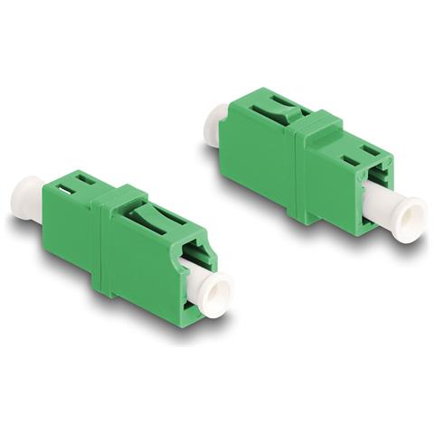 Accoppiatore in fibra ottica LC Simplex femmina a LC Simplex femmina APC verde - Foto 3