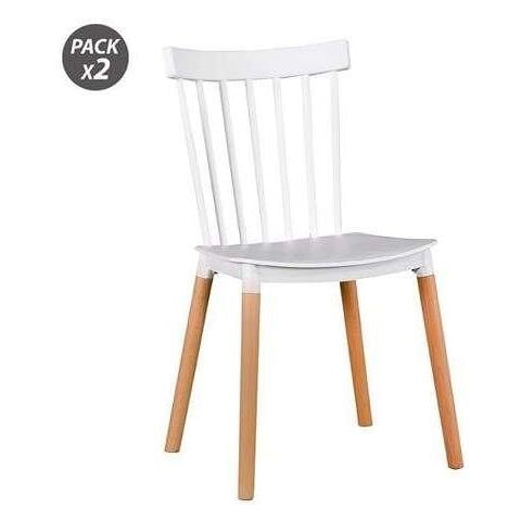 Pack 2 Sedie Design D800 - Bianco - Foto 1