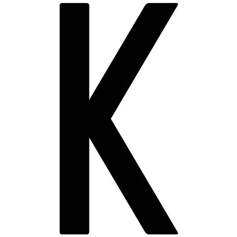 Busta 10 Lettere Adesive ''k'' Per Targa Ripetitrice - Foto 1