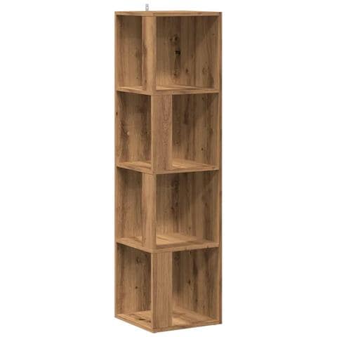 Scaffale Angolare Rovere Artigianale 33x33x132 Cm In Truciolato - Foto 2