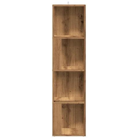 Scaffale Angolare Rovere Artigianale 33x33x132 Cm In Truciolato - Foto 3