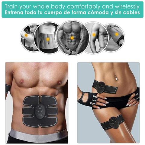 Dam  Elettrostimolatore Muscolare Per Addominali, Gambe, Braccia. Cintura Stimolatore Tonificante Massaggiatore Elettrico. 20x1,5x22 Centimetri. Colore Nero - Foto 6