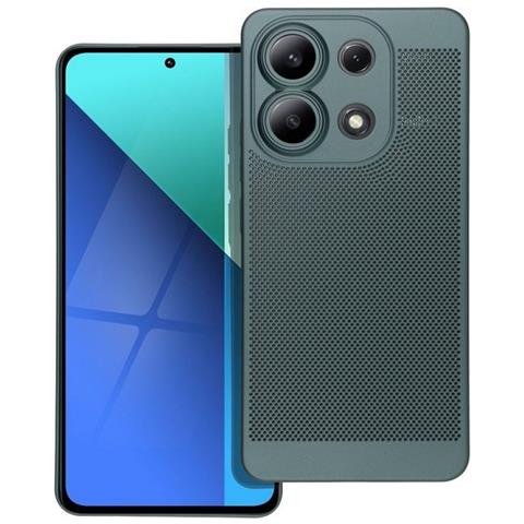 Custodia Back Cover Shell Rigida Antiscivolo Traforata Per Xiaomi Redmi Note 13 4g Green - Foto 1