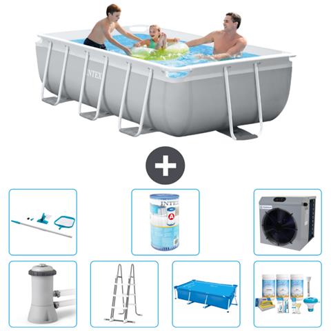 Piscina Fuori Terra - Rettangolo - 300x175x80 Cm - Grigio - Include Accessori Coordinati A2433 - Foto 1