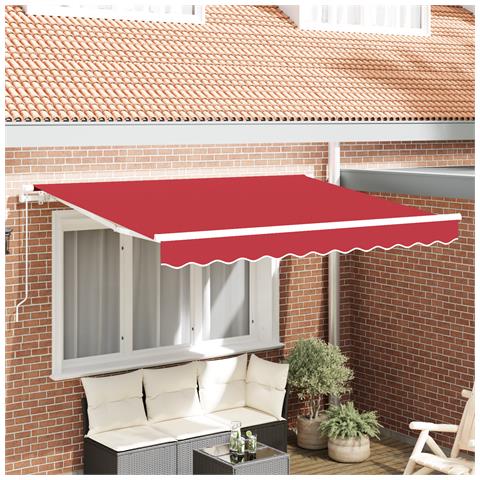 Tenda da sole Tessuto di ricambio 2.5x2 m Rossa - Foto 2