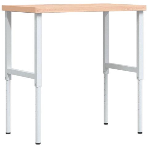 Banco Lavoro 100x60x(73-99,5) cm Legno di Faggio Rettangolare - Foto 1