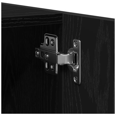 Set di Mobili per Bagno a 4 Pezzi in Legno Ingenerizzato Nero - Foto 9