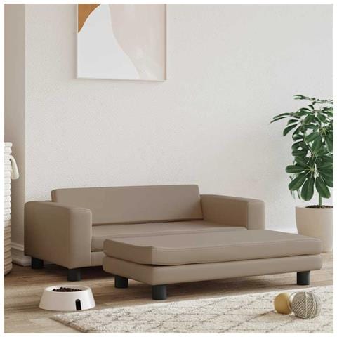 Lettino Cani con Estensione Cappuccino 100x50x30 cm Similpelle - Foto 2