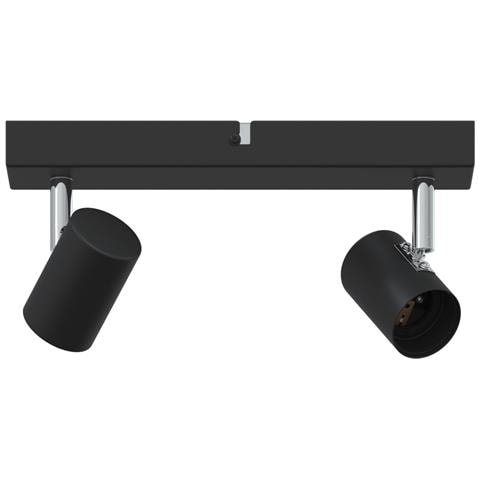 Faretto da soffitto 2 Vie Regolabili Nero E27 - Foto 1