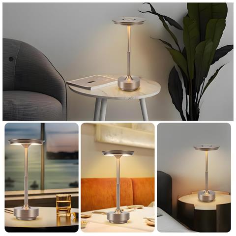 Lampada Da Tavolo A Led, Lampada Da Comodino Senza Fili, Dimmerabile Al Tocco, Davanzale, Soggiorno - Foto 7